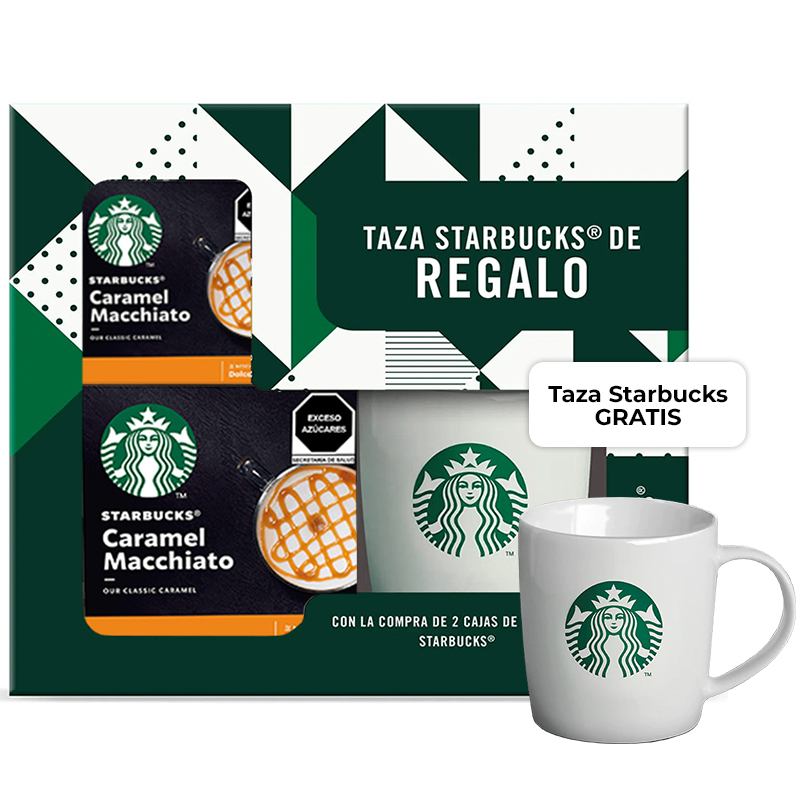 Pack 2 Cápsulas Starbucks Caramel Macchiato + Taza starbucks GRATIS