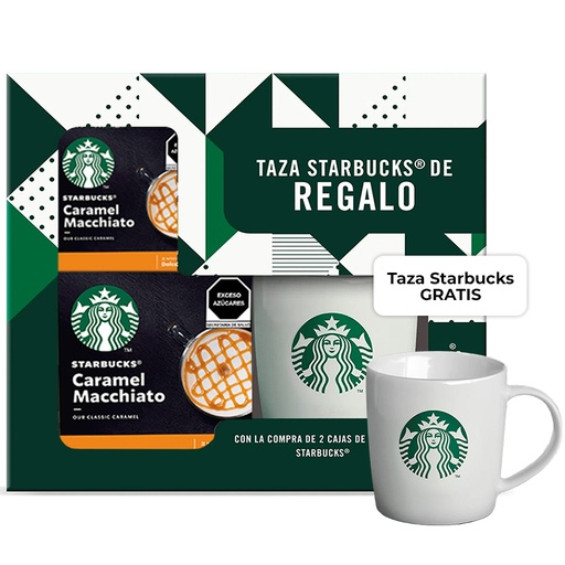 [12452624] Pack 2 Cápsulas Starbucks Caramel Macchiato + Taza starbucks GRATIS