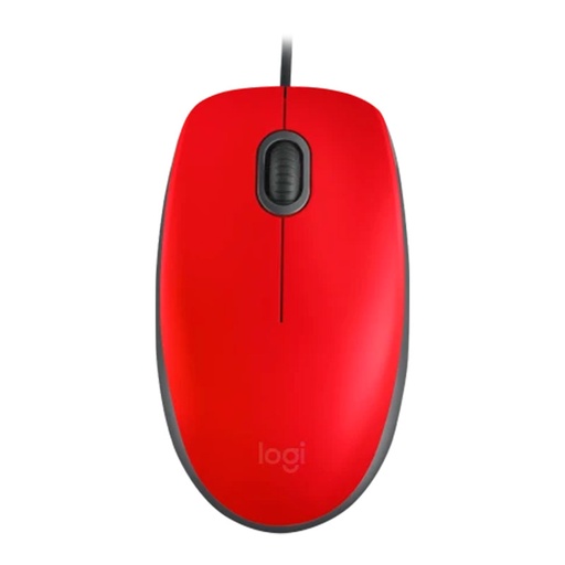 [910-006755] Mouse Alámbrico Óptico Logitech M110 Silent 1000 DPI Rojo