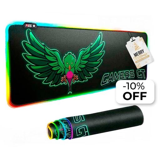 [183686] Mousepad Gamer Pilas Quetzal RGB XXL