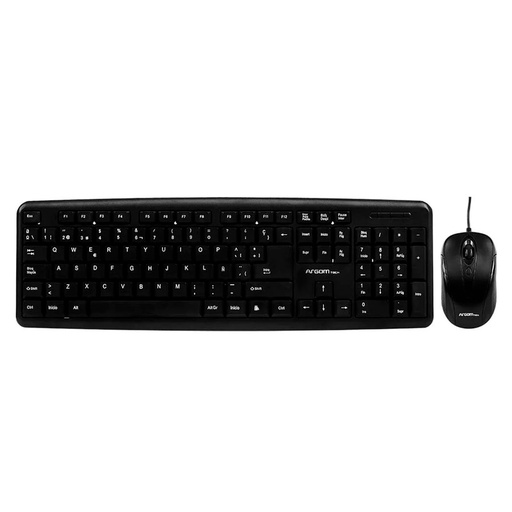[ARG-KB-7418] Teclado y Mouse Alámbrico Argom Classic Negro Español