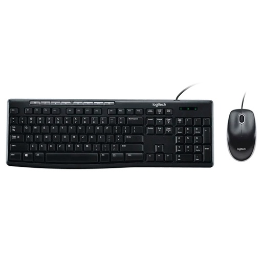 [920-002716] Teclado y Mouse Alámbrico Logitech MK200 USB Negro Español