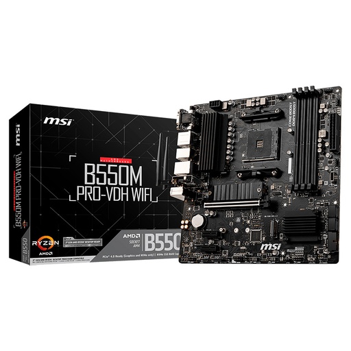 [B550M PRO-VDH WIFI] Motherboard MSI B550M PRO-VDH WIFI DDR4 AM4 4xDDR4 Micro-ATX