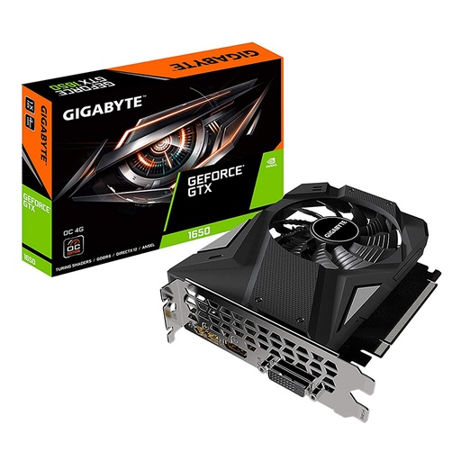 [GV-N1656OC-4GD] Tarjeta de Vídeo 4GB GDDR6 Gigabyte GeForce GTX 1650 D6 OC DVI-D HDMI DP PCIe 3.0