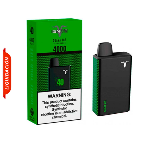[810025997021] Vape Electronico Ignite V40 4000 Puffs Nic 5g Guava Ice