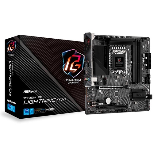 [Z790M PG LIGHTING / D4] Motherboard ASRock Z790M LGA1700 12th, 13th & 14th Gen 4xDDR4 Micro-ATX