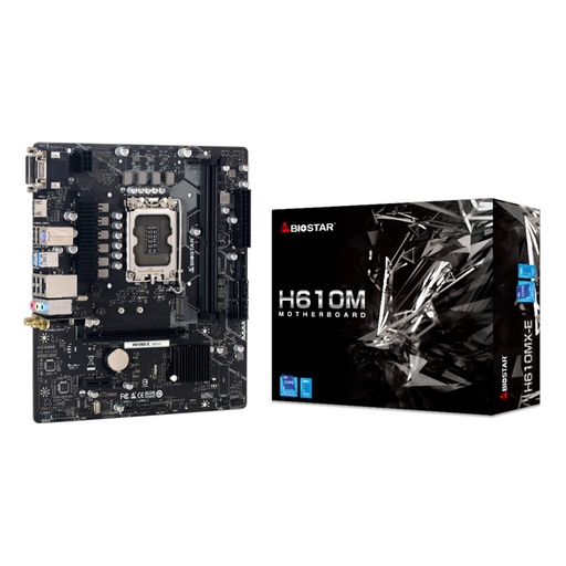 [H610MX-E] Motherboard Biostar H610MX-E LGA1700 12th, 13th & 14th Gen 2xDDR4 Micro-ATX