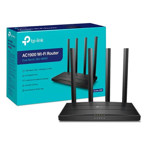 [Archer C80] Router Tp-Link Archer C80 Doble Banda AC1900 Wi-Fi 5 1300Mbps