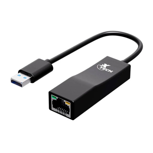 [XTC-376] Adaptador USB a RJ45 10/100/1000Mbps Xtech Macho-Hembra Negro