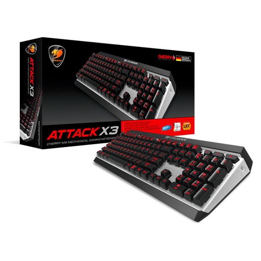 [37ATRM4MB.1009] Teclado Gaming Mecánico Alámbrico Cougar Attack X3 Gris Claro