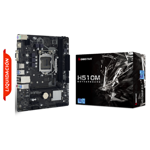 [H510MH 2.0-EV] Motherboard Biostar H510MH 2.0 Socket LGA1200 11th y 10th Gen 2xDDR4 Micro-ATX Open Box