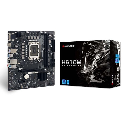 [H610MH D5] Motherboard Biostar H610MH D5 LGA1700 14th, 13th y 12th Gen 2xDDR5 Micro-ATX