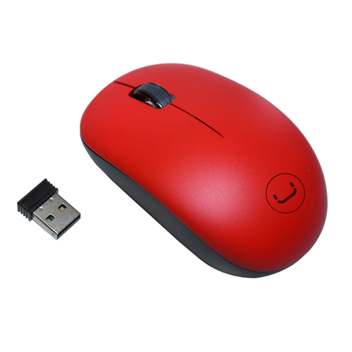 [MS6526RD] Mouse Inalámbrico UnnoTekno Curve 1200DPI Rojo